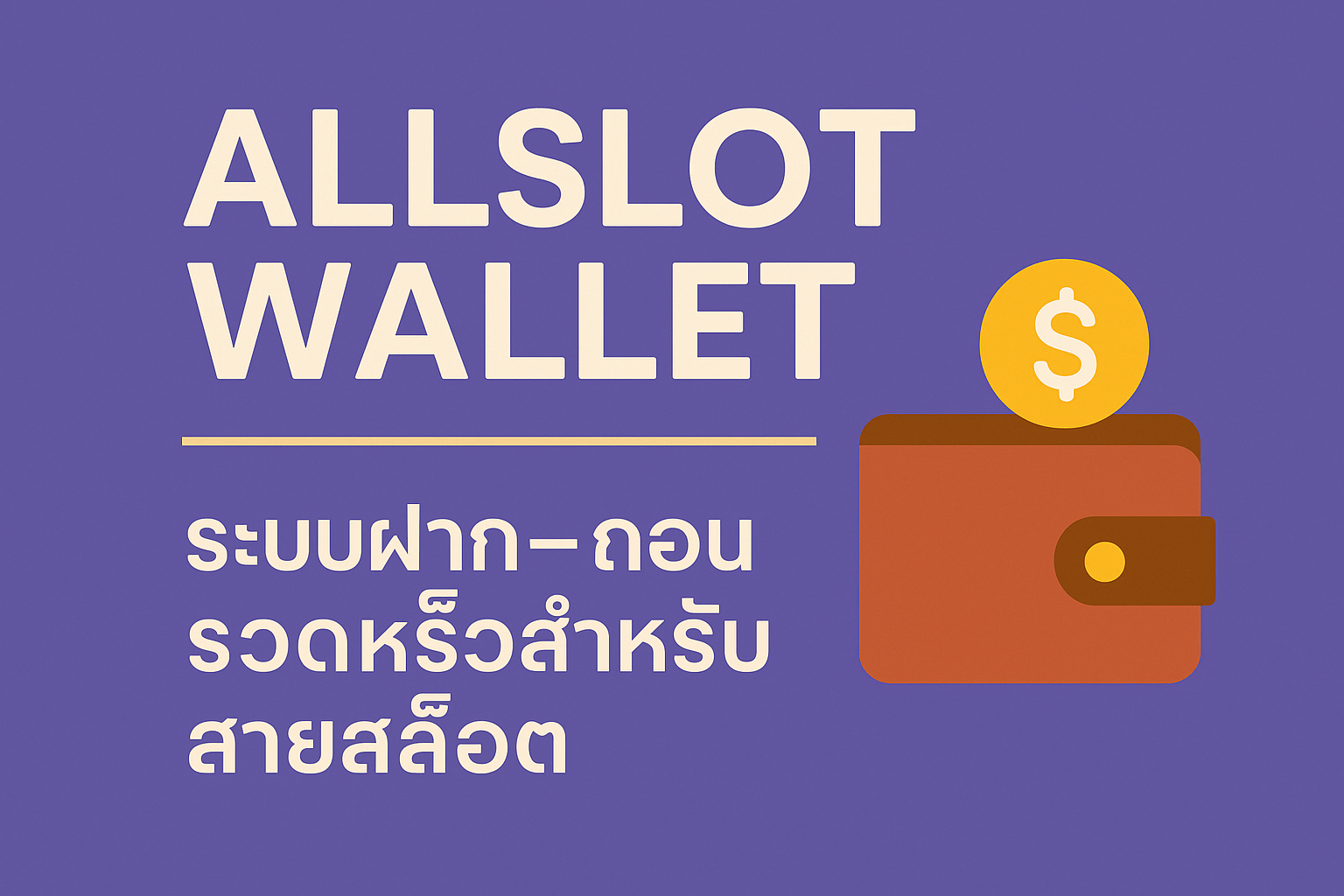allslot wallet ระบบฝาก-ถอนรวดเร็ว